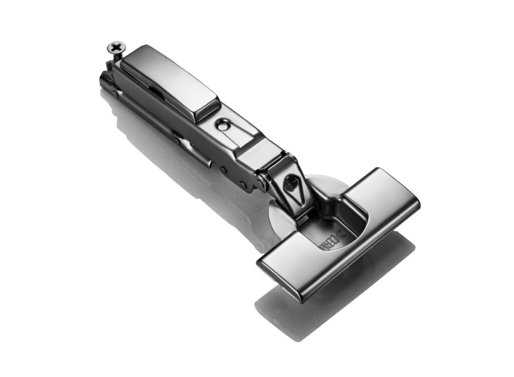 Dobradiça Flat Line Titanium cinza para portas robustas